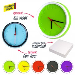 Reloj de Pared Colors CON VISOR - Producción Nacional | .RE-199.2