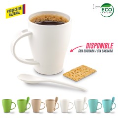 Mug Plástico con Cuchara Tiffany 350ml - Producción Nacional | MU-328