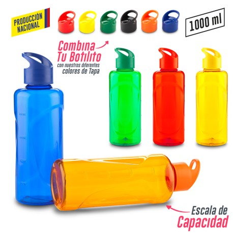 Botilitro Plástico 1000ml - 1 Litro - Produccion Nacional | MU-337