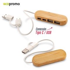 Puerto USB Massimo Bamboo NUEVO | TE-602