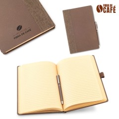 Set de Libreta y Bolígrafo Eco Coffee | OF-627