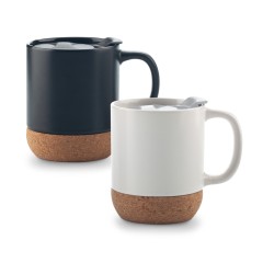 Mug Ceramica Con Corcho 11 oz | MU-112