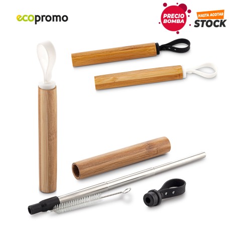 Pitillo Reutilizable Metálico Bamboo - PRECIO BOMBA  | CP-291