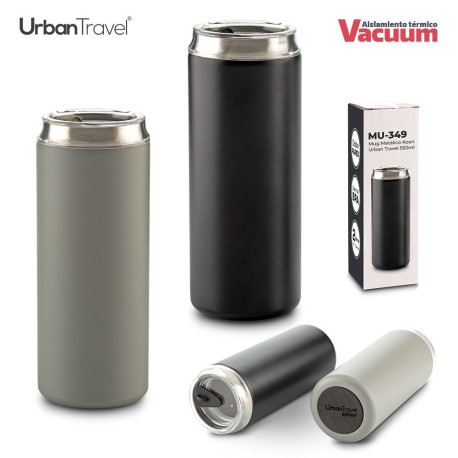 Mug Metálico Koen Urban Travel 600ml | MU-349