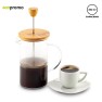 Cafetera en Vidrio y Bambú 600ml NUEVO | MU-404