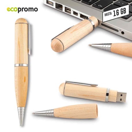 Memoria USB Bolígrafo Wood PRECIO NETO | US-62 Memoria USB Bolígrafo Wood PRECIO NETO | US-62