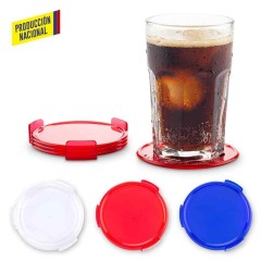 Portavasos Plástico set x 4 y base - Produccion Nacional | HO-72