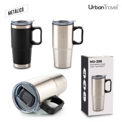Mug Metálico Cobalt Urban Travel 600ml  | MU-398