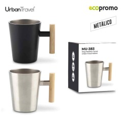 Mug Metálico Torval Urban Travel 400ml  | MU-383