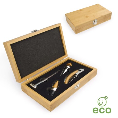 Caja de Bambú 4 Accesorios | HO0084