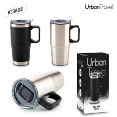 Mug Metálico Cobalt Urban Travel 600ml  | MU-398