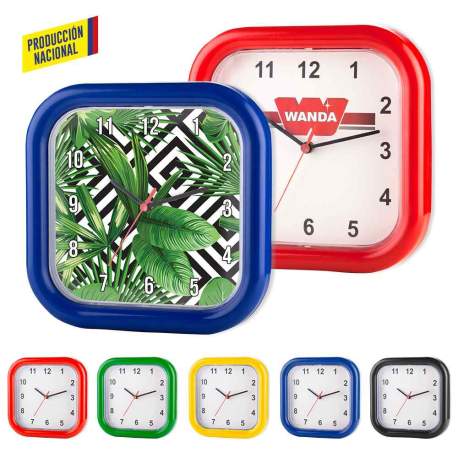 Reloj Mondrian Cuadrado - Produccion Nacional  | RE-153