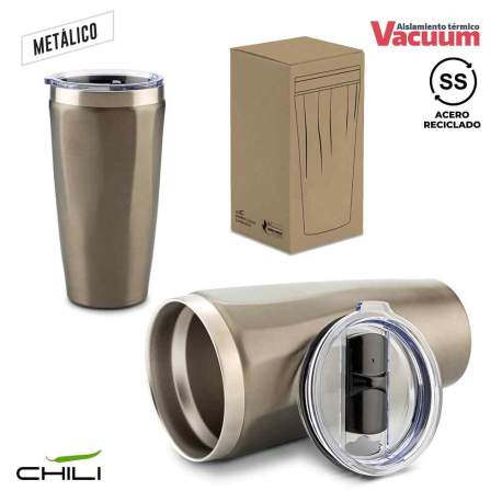 Mug Metálico Calypso Chili 500ml | MU-356