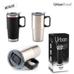 Mug Metálico Cobalt Urban Travel 600ml  | MU-398
