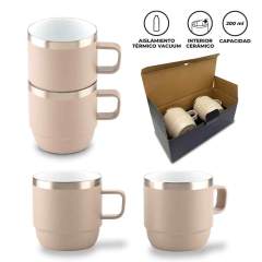 Set De Mugs Metálicos Stylor 200 mL | MU-410