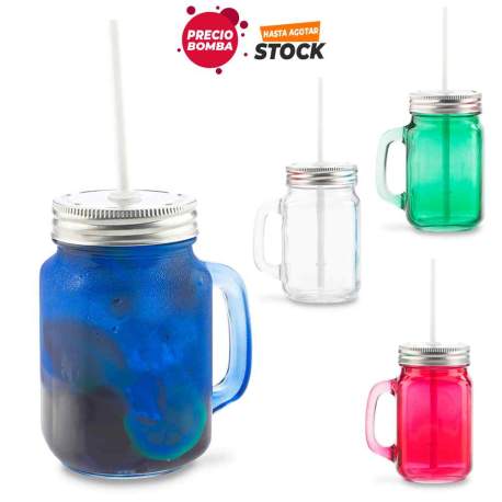 Jarra En Vidrio Kolors 16Oz - PRECIO BOMBA  | MU-153