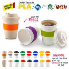 Mug en PP con tapa (blanco o color) | .MU-331.1