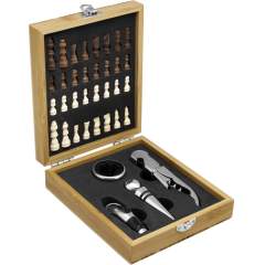  Set de vino con juego de ajedrez "CHESSY" | T667