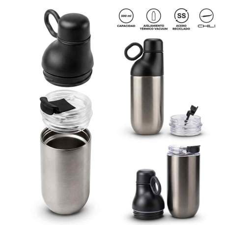 BOTILITO METALICO HOOKIPA CHILI 500ml | MU-486