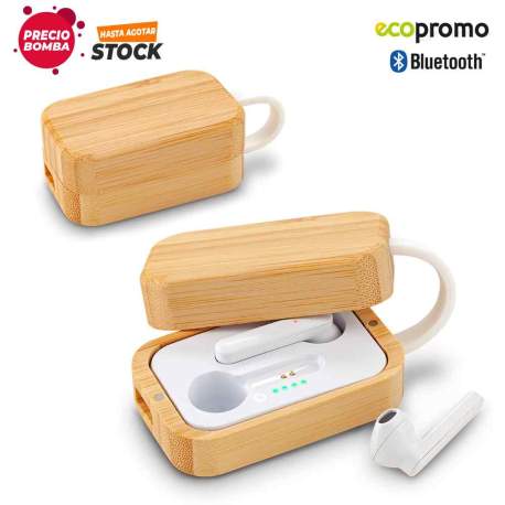Audifonos Bluetooth Jett Bamboo - PRECIO BOMBA  | TE-464