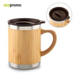 Mug Metálico Bamboo Eco 350ml | MU-298