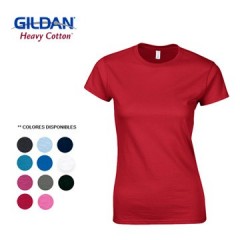 GILDAN Camiseta Dama Entallada Ring Spun 150 gms COLOR - S -  XL | 64000LCOLOR