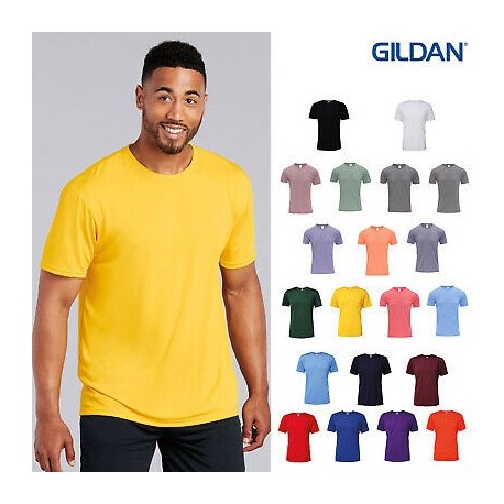 GILDAN Camiseta Deportiva Filamento de Poliester BLANCO - S -  XL | 46000BLANCO